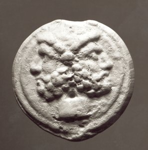 神ヤヌスを描いたコイン、753 BC-476 AD（金属）